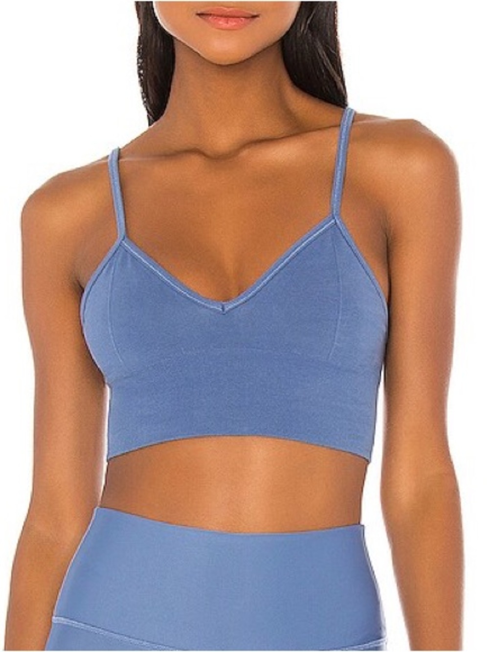 ALO Yoga delight bralette in Blue Jean color size Small